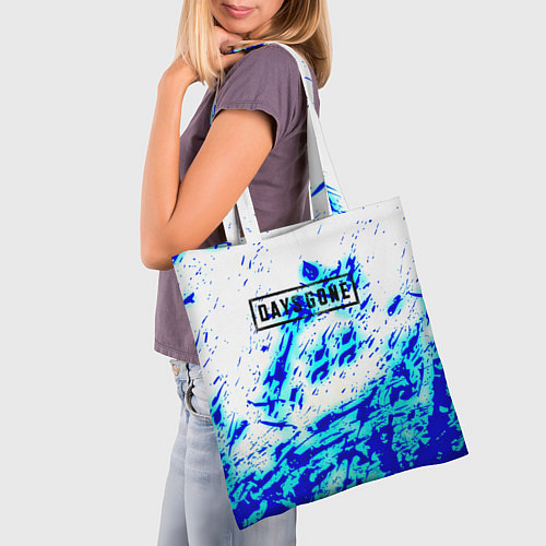 Сумка-шоппер Daysgone голубые краски / 3D-принт – фото 3