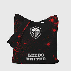 Сумка-шопер Leeds United - red gradient по-центру, цвет: 3D-принт