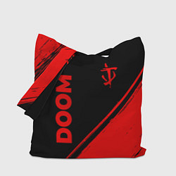 Сумка-шопер Doom - red gradient вертикально, цвет: 3D-принт