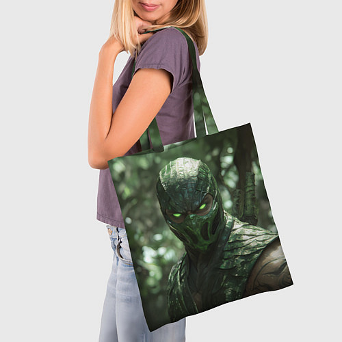Сумка-шоппер Рептилия в джунглях / 3D-принт – фото 3