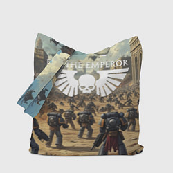 Сумка-шопер Warhammer 40k поле боя, цвет: 3D-принт