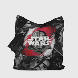 Сумка-шопер Звездные войны патерн с героями, цвет: 3D-принт