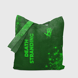 Сумка-шопер Death Stranding - green gradient вертикально, цвет: 3D-принт