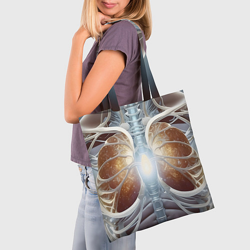 Сумка-шоппер Рентген и скелет / 3D-принт – фото 3