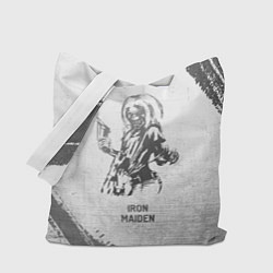 Сумка-шопер Iron Maiden - white gradient, цвет: 3D-принт