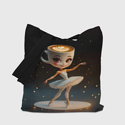 Сумка-шопер Балерина Капучино, мем, Ballerina Cappuccina, цвет: 3D-принт