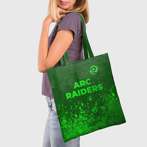 Сумка-шоппер ARC Raiders - green gradient посередине / 3D-принт – фото 3