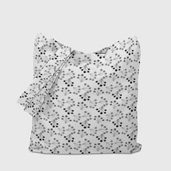 Сумка-шопер Черно белый ягодный узор ретро, цвет: 3D-принт