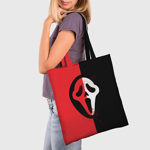 Сумка-шоппер Маска крик / 3D-принт – фото 3