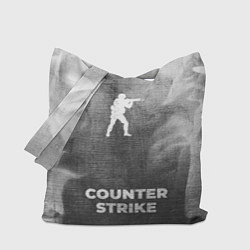 Сумка-шопер Counter Strike - grey gradient по-центру, цвет: 3D-принт