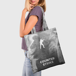 Сумка-шопер Counter Strike - grey gradient по-центру, цвет: 3D-принт — фото 2