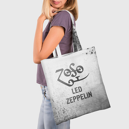 Сумка-шоппер Led Zeppelin - white gradient / 3D-принт – фото 3