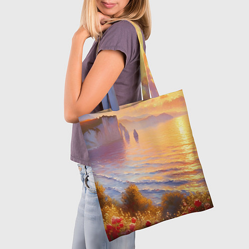 Сумка-шоппер Рассветный залив / 3D-принт – фото 3