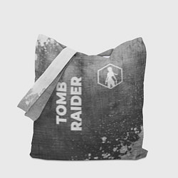 Сумка-шопер Tomb Raider - grey gradient вертикально, цвет: 3D-принт