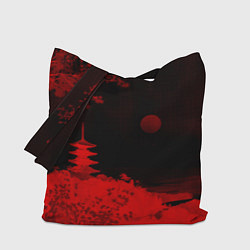 Сумка-шопер Башня в красной сепии, цвет: 3D-принт