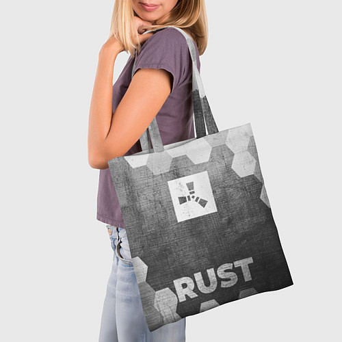 Сумка-шоппер Rust - grey gradient по-центру / 3D-принт – фото 3