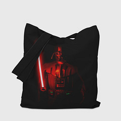 Сумка-шопер Вейдер в темноте с мечом, цвет: 3D-принт