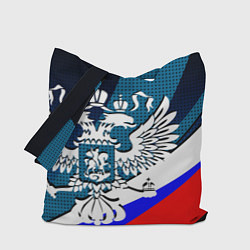 Сумка-шопер Герб России и флаг государства, цвет: 3D-принт