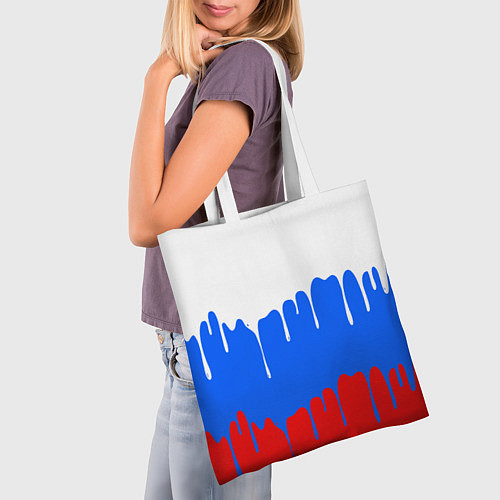 Сумка-шоппер Патриот - флаг / 3D-принт – фото 3