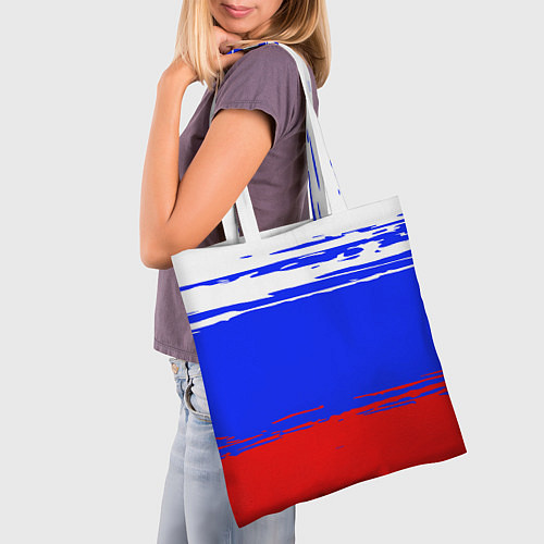 Сумка-шоппер Патриот - флаг / 3D-принт – фото 3
