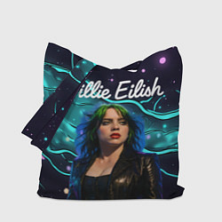 Сумка-шопер Певица Билли Айлиш, цвет: 3D-принт