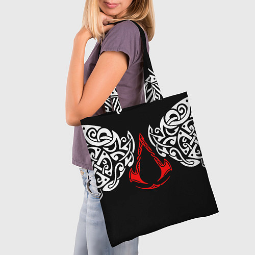 Сумка-шоппер Силуэт ворона - Aссасинс Крид / 3D-принт – фото 3