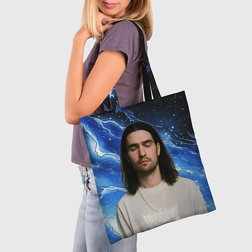 Сумка-шоппер Bones глаза закрыты / 3D-принт – фото 3