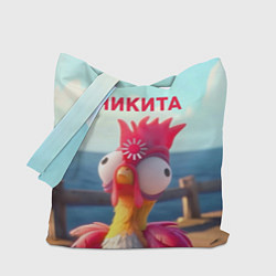 Сумка-шопер Никита - загрузка - смешной петух, цвет: 3D-принт