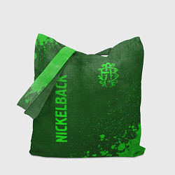 Сумка-шопер Nickelback - green gradient вертикально, цвет: 3D-принт