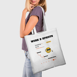 Сумка-шопер Work в крипте - мем биржа, цвет: 3D-принт — фото 2