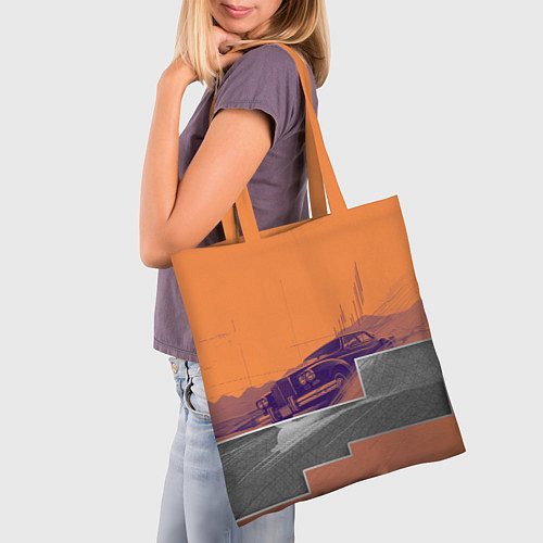 Сумка-шоппер Элитное авто в пустыни / 3D-принт – фото 3