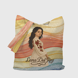 Сумка-шопер Lana Del Rey в платье с цветами, цвет: 3D-принт