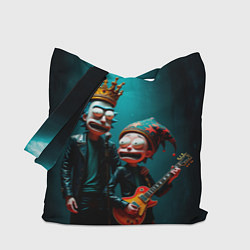 Сумка-шопер Рик и Морти рок группа, цвет: 3D-принт