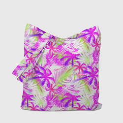 Сумка-шопер Palm tree pink, цвет: 3D-принт