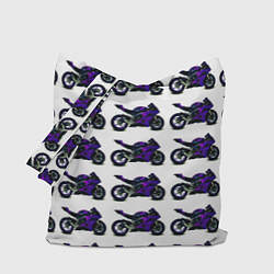 Сумка-шоппер Motorcycle purple gloss
