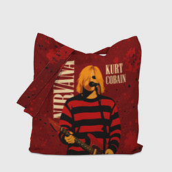 Сумка-шопер Нирвана, гранж из 90-х, цвет: 3D-принт