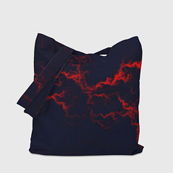 Сумка-шопер Lightning red glow, цвет: 3D-принт