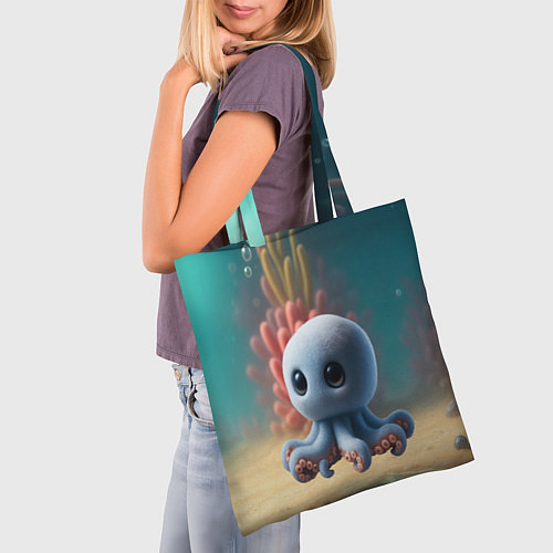 Сумка-шоппер Блуберрини Октопусини мем / 3D-принт – фото 3