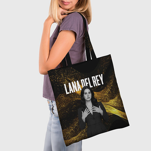 Сумка-шоппер Lana Del Rey в черном платье / 3D-принт – фото 3