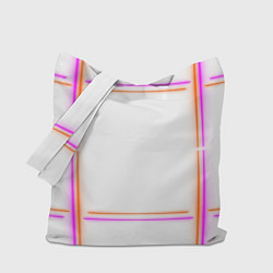 Сумка-шопер Neon white orange pink, цвет: 3D-принт
