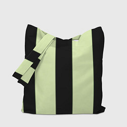 Сумка-шоппер Color light green black line