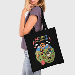 Сумка-шопер Red Hot Chili Peppers, мультяшный стиль, цвет: 3D-принт — фото 2