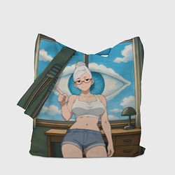 Сумка-шопер Dandadan Seiko в комнате указывает, цвет: 3D-принт