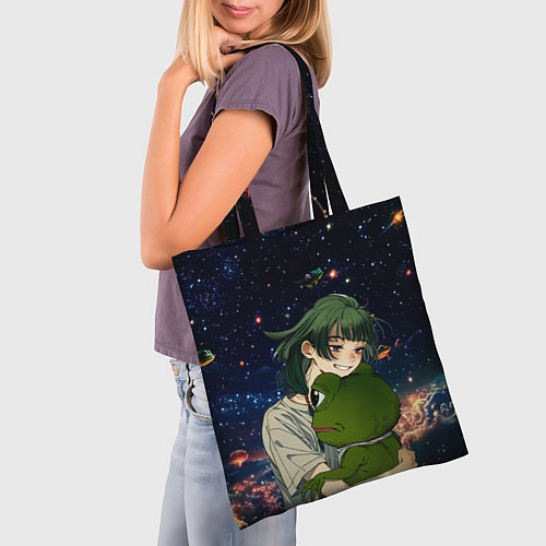 Сумка-шоппер МаоМао и Лягушонок Пепе - Монолог Фармацевта / 3D-принт – фото 3