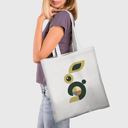 Сумка-шопер Черный кролик в стиле модерн, цвет: 3D-принт — фото 2