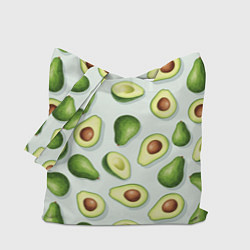 Сумка-шопер Авокадо - паттерн, цвет: 3D-принт