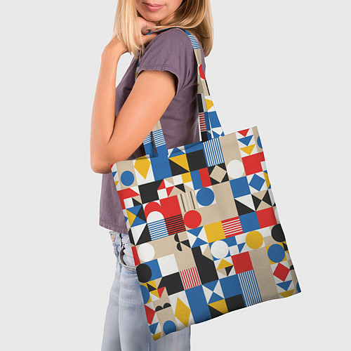 Сумка-шоппер Геометрический балаган / 3D-принт – фото 3