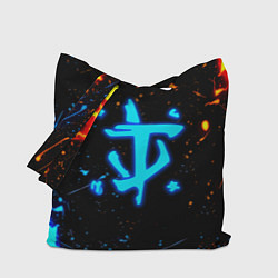 Сумка-шопер Doom лёд и пламя краски, цвет: 3D-принт