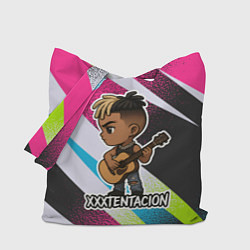 Сумка-шопер XXXTentacion в мультяшном стиле, цвет: 3D-принт