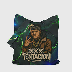 Сумка-шопер XXXTentacion anime style, цвет: 3D-принт